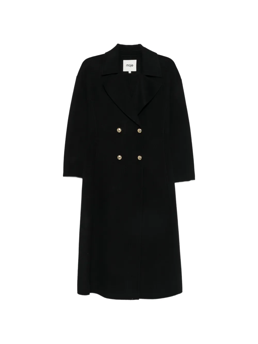 Maje double-breasted tailored-collar coat