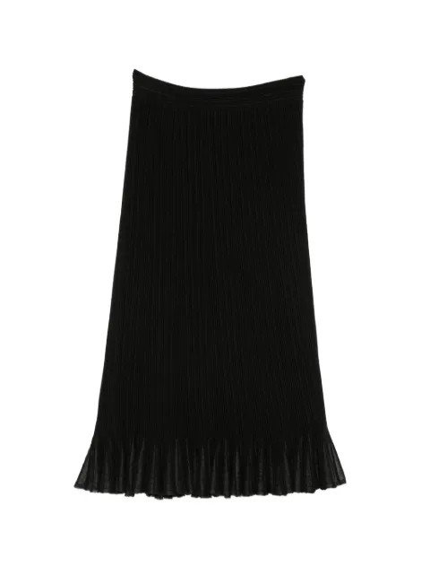 Maje falda midi plisada con volantes