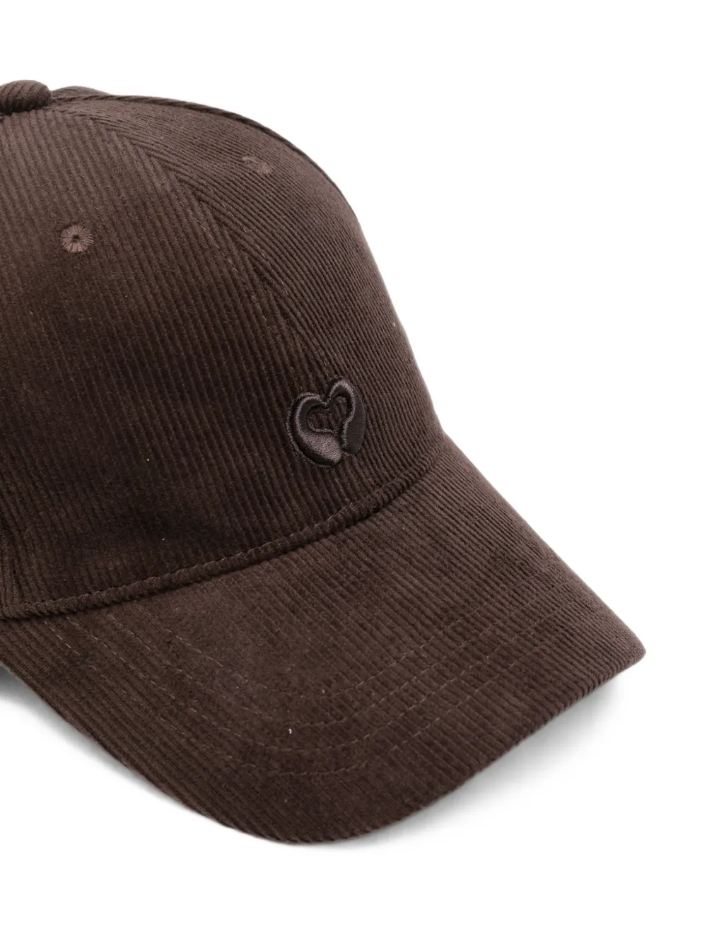 Maje Pet met hartpatch en ribfluwelen effect Bruin