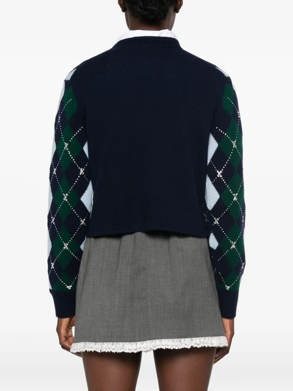 Maje Sweater verfraaid met kristallen Blauw