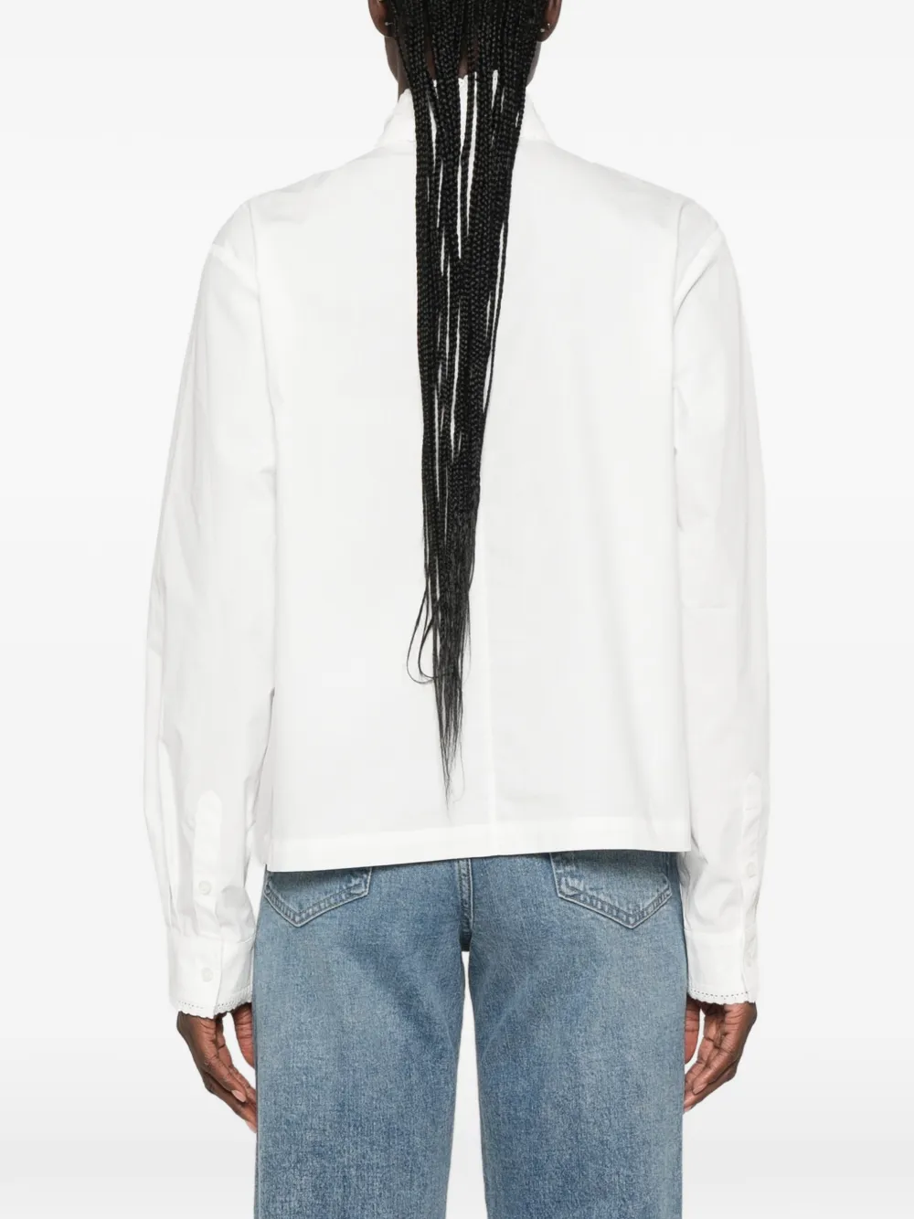 Maje Blouse met strikkraag Wit