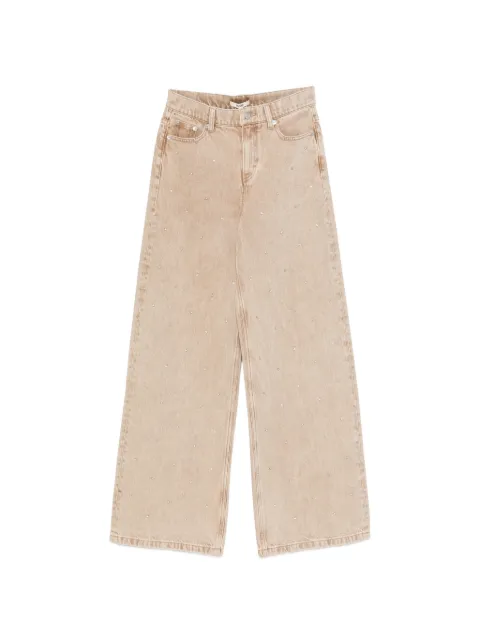 Maje jeans rectos con detalles de cristal