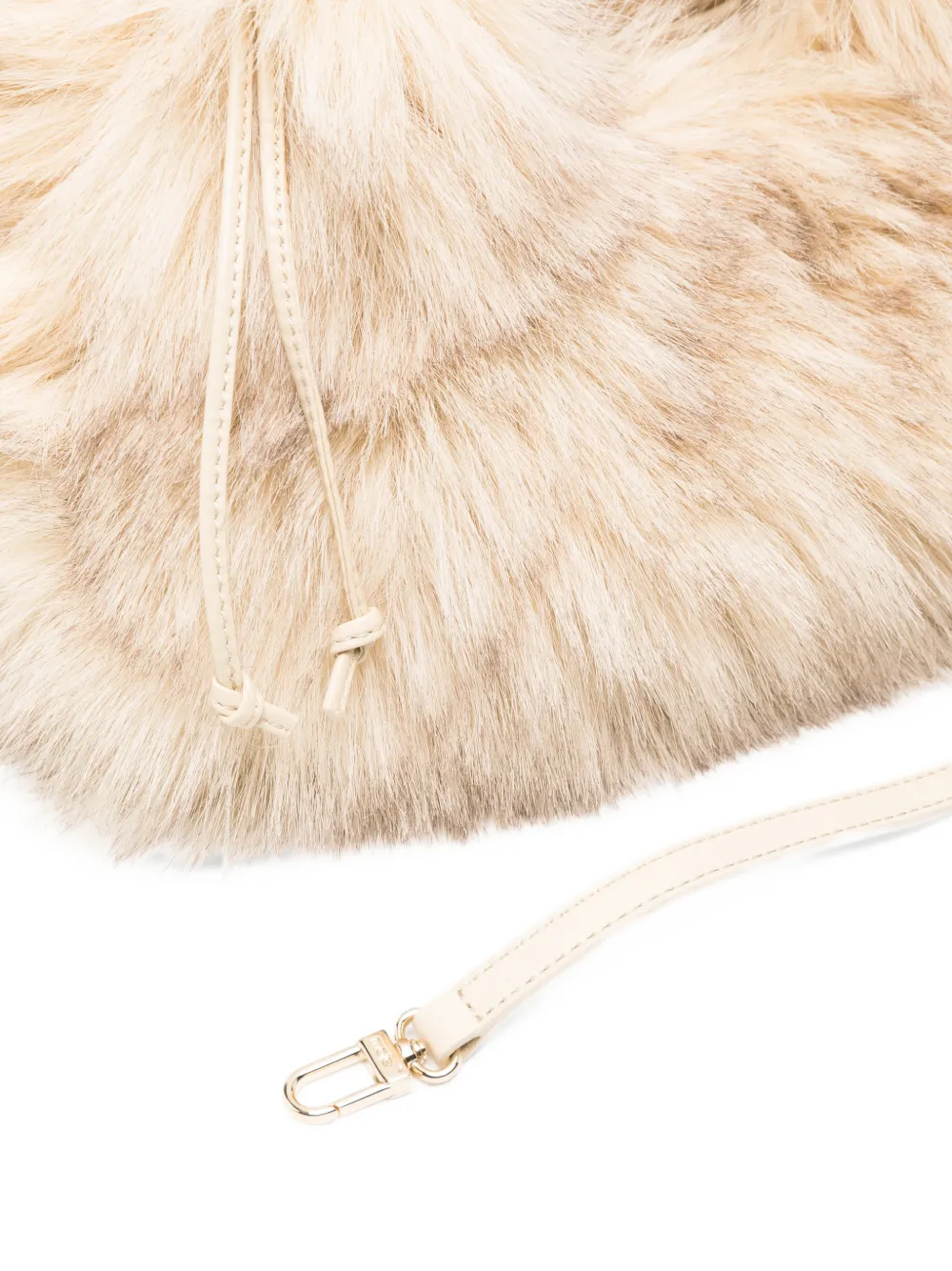 Maje Milpli shopper met lammy-effect Beige