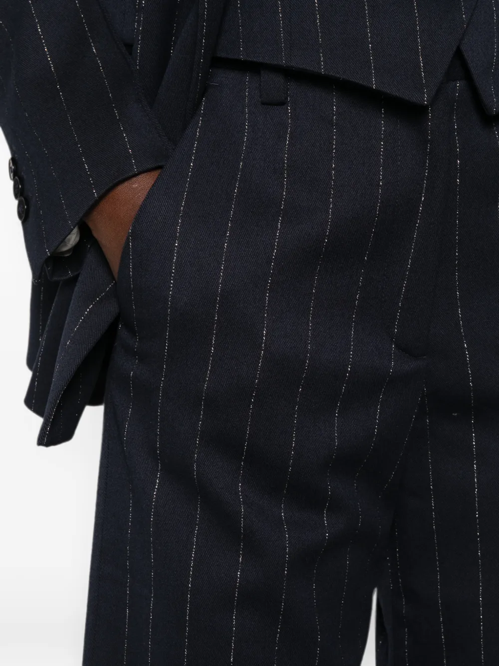 Maje Palazzo broek met krijtstreep Blauw
