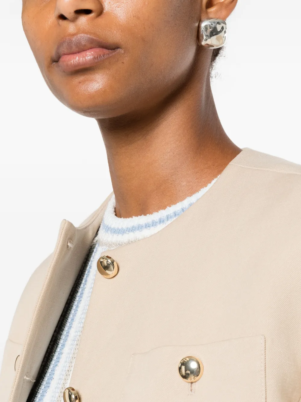 Maje Cropped blazer Beige