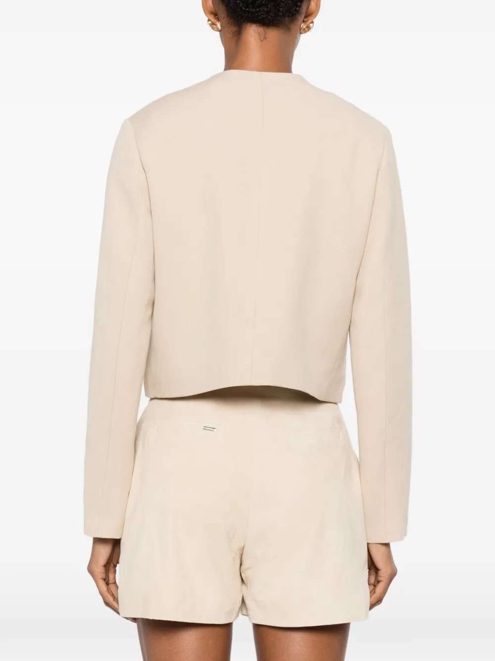 Maje Cropped blazer Beige