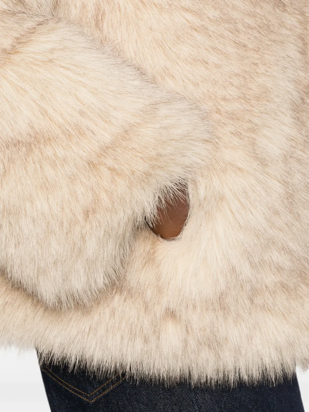 Maje Oversized jack met sjaalkraag Beige