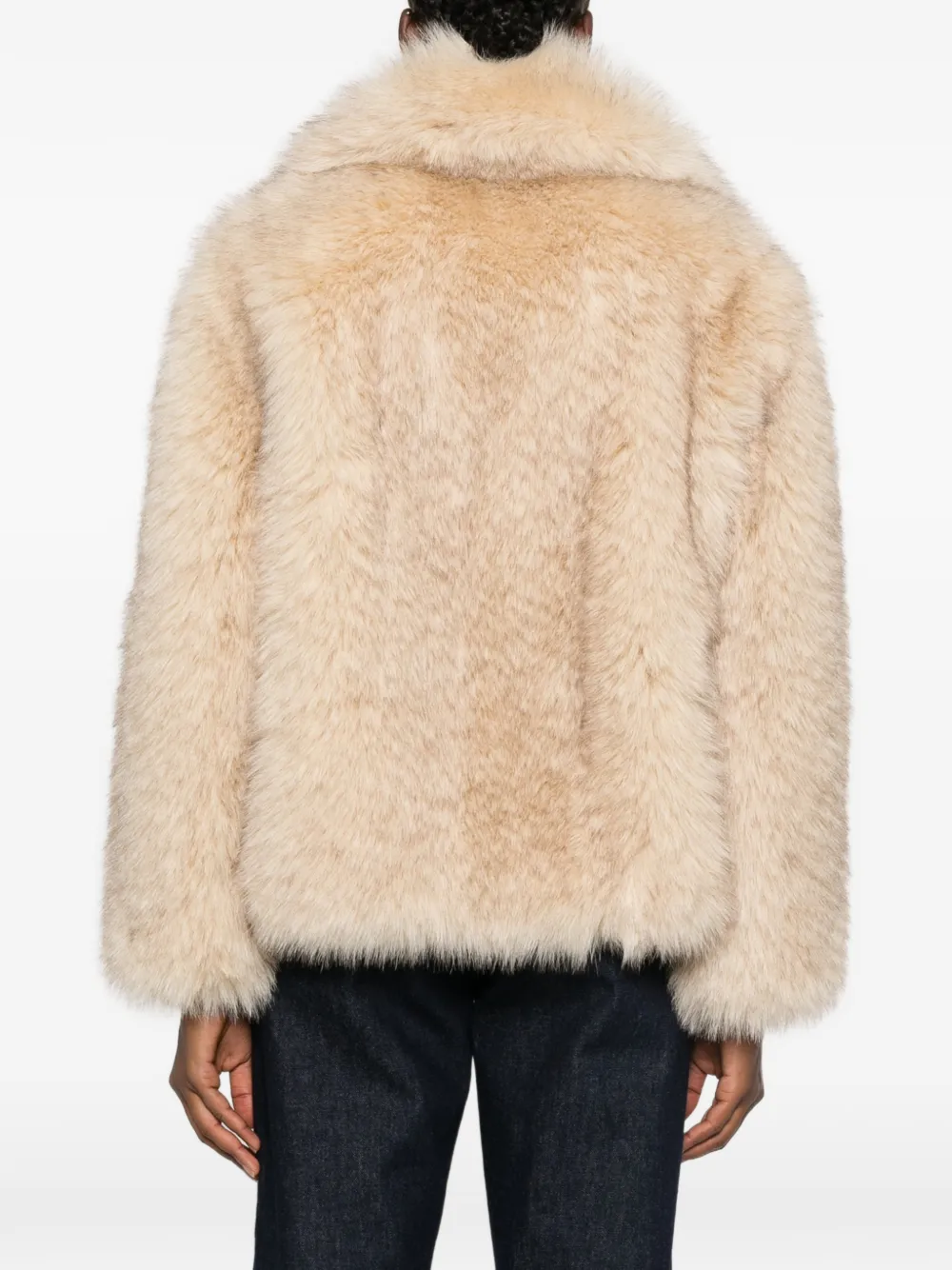 Maje Oversized jack met sjaalkraag Beige