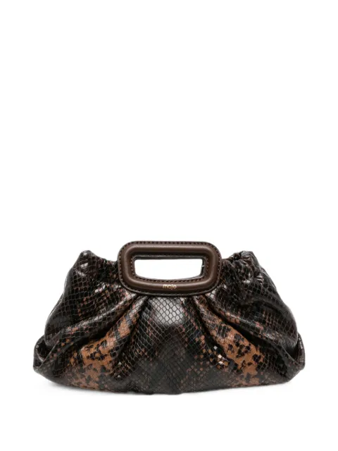Maje bolsa de mano con efecto de piel de serpiente