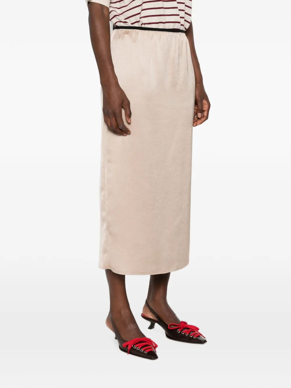 Maje Mini-rok met ritssluiting Beige