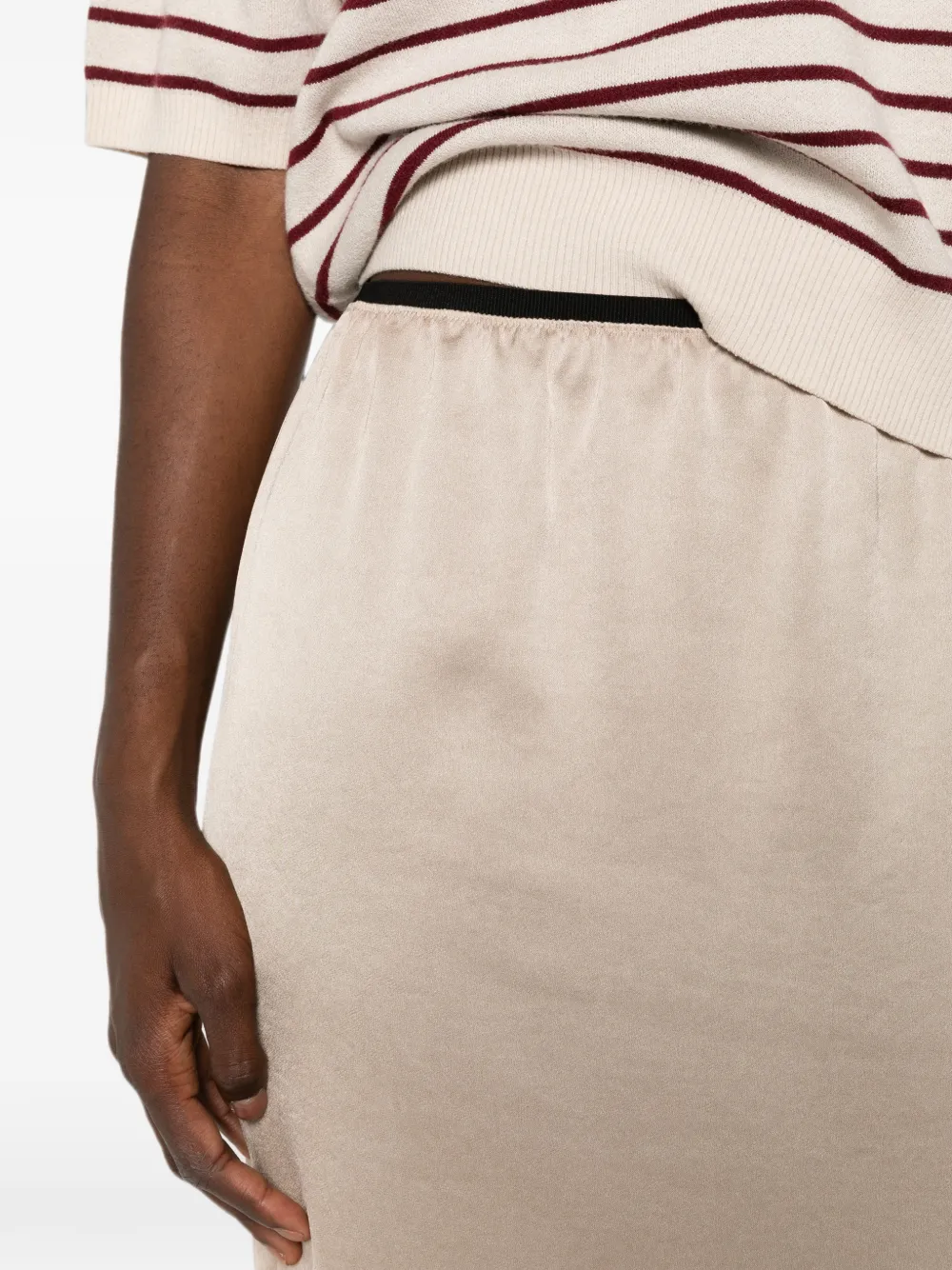 Maje Mini-rok met ritssluiting Beige
