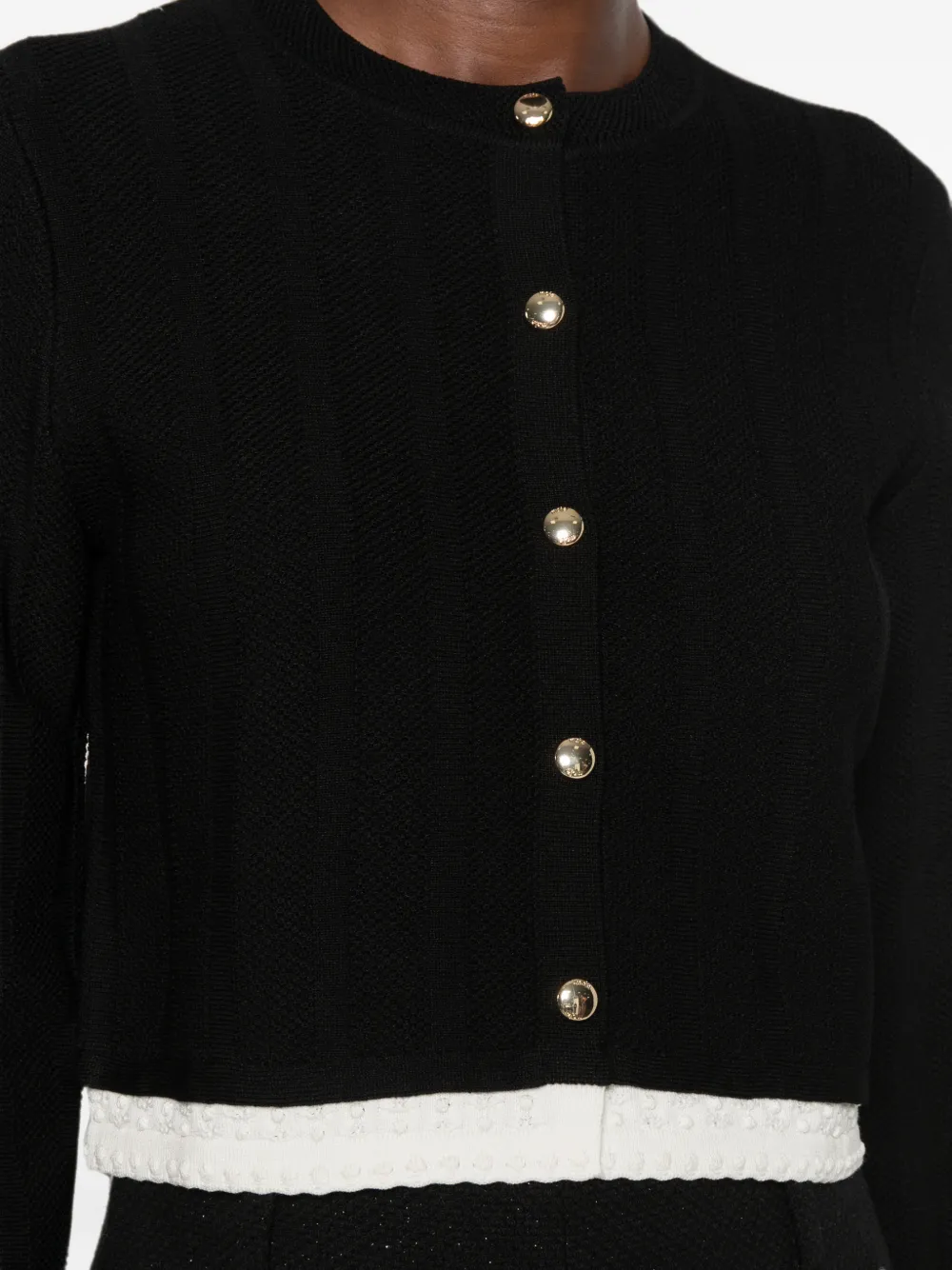 Maje Vest met contrasterende afwerking Zwart