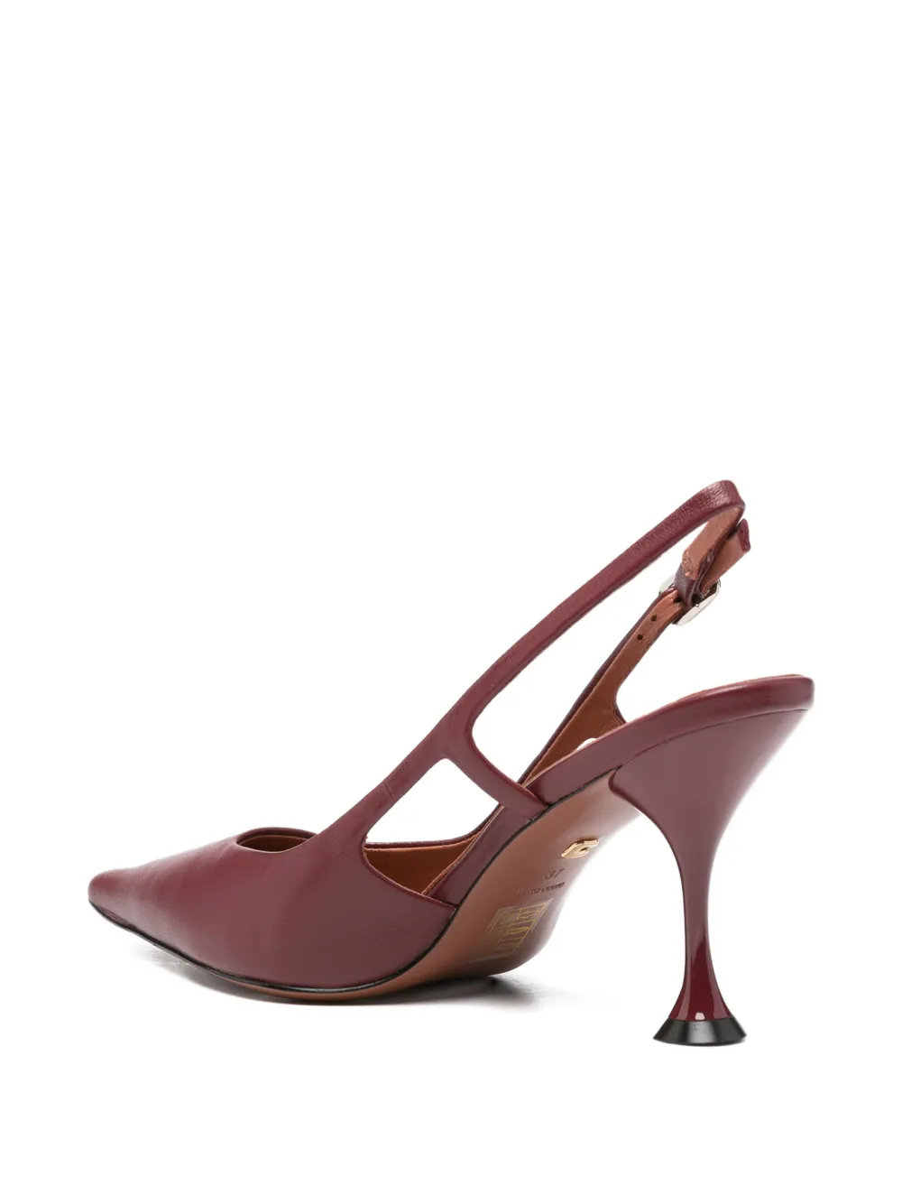 Lola Cruz Rhina pointed-toe slingback pumps Rood
