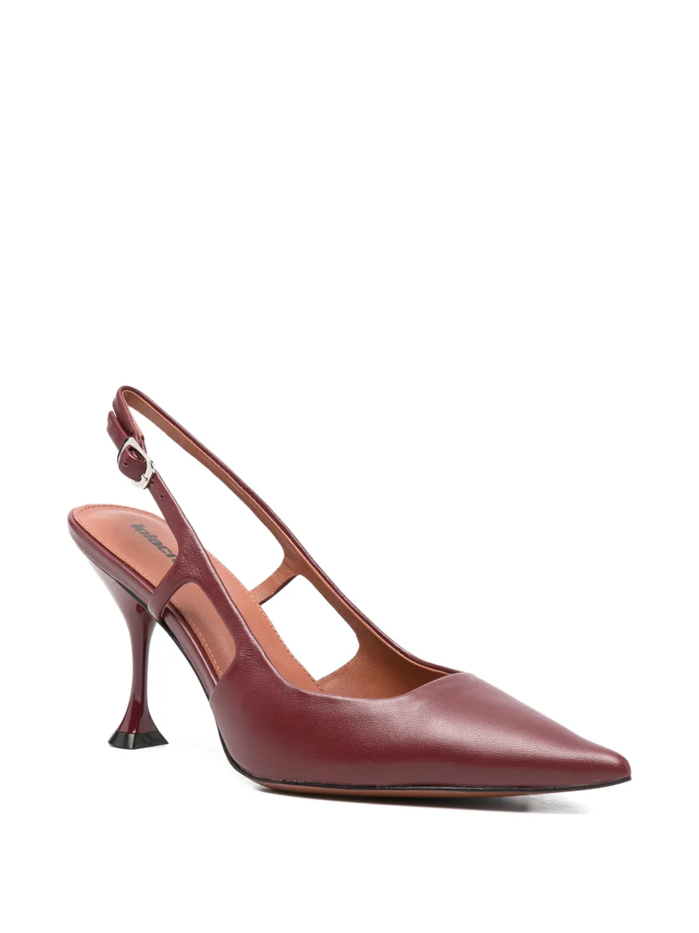 Lola Cruz Rhina pointed-toe slingback pumps Rood