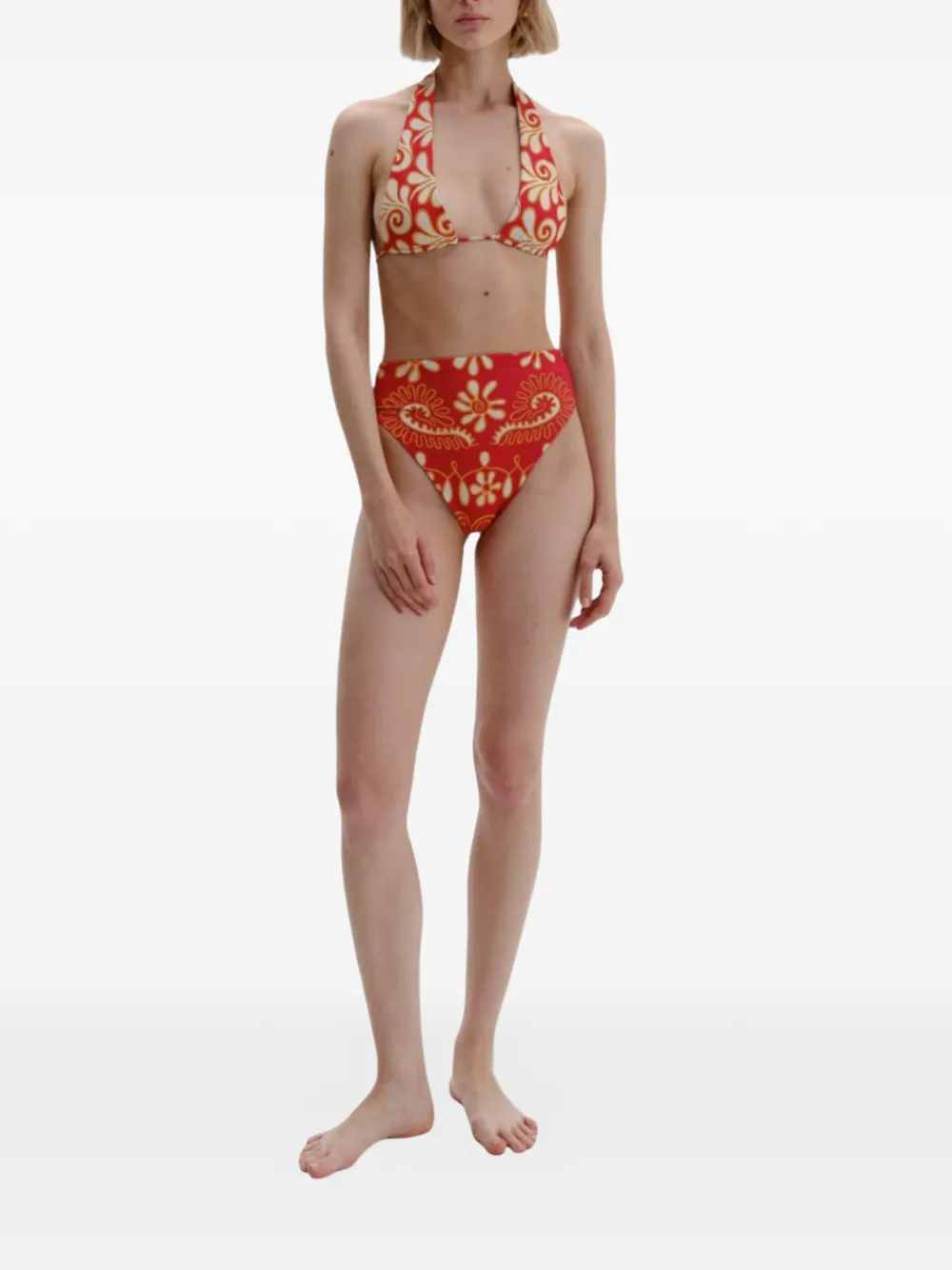 Cala de la Cruz Triangel bikinitop Rood