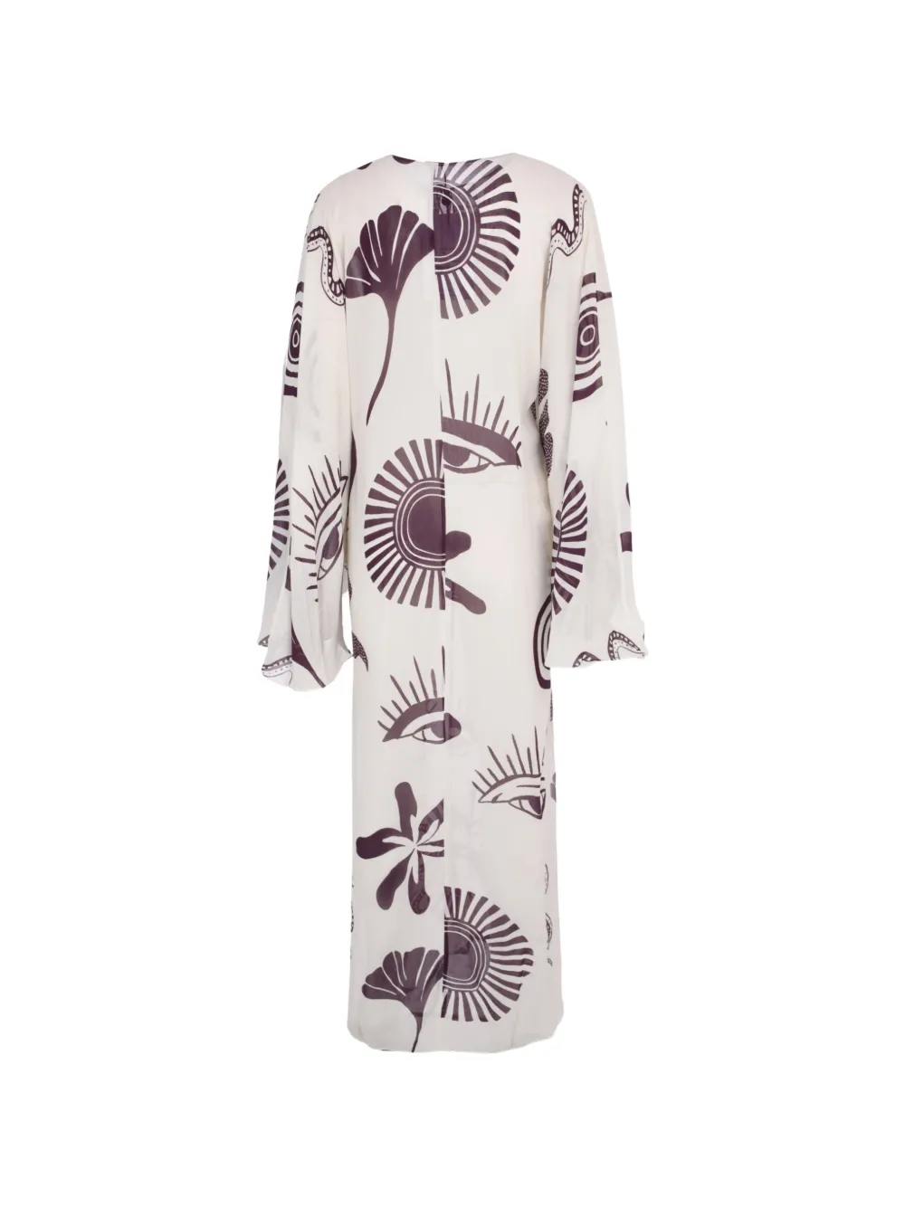 Cala de la Cruz Tuniek met flared mouwen en print Wit