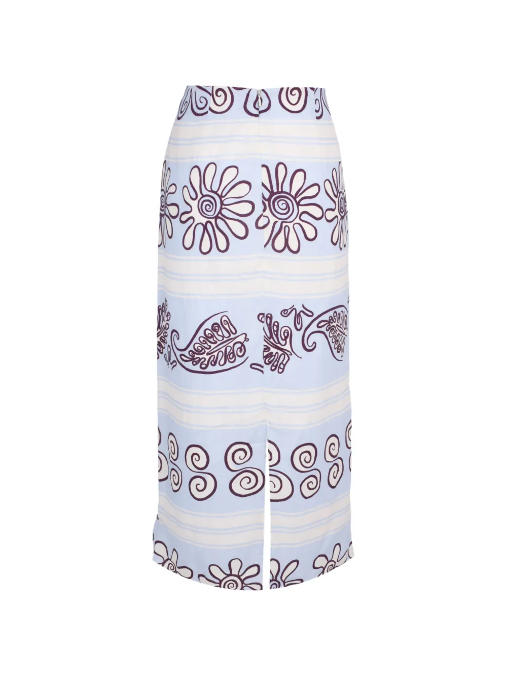 Cala de la Cruz Wikkelrok met bloemenprint Blauw