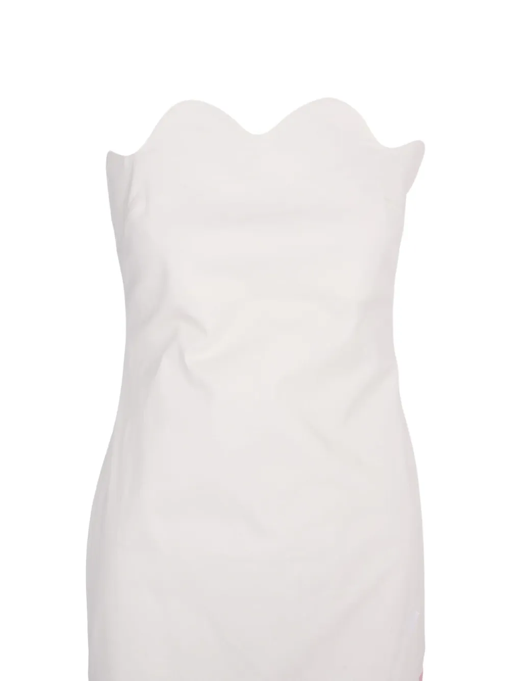 Cala de la Cruz midi-jurk met gewelfde hals Wit
