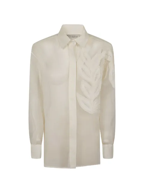 Antonelli Alessandra leaf-appliqué shirt
