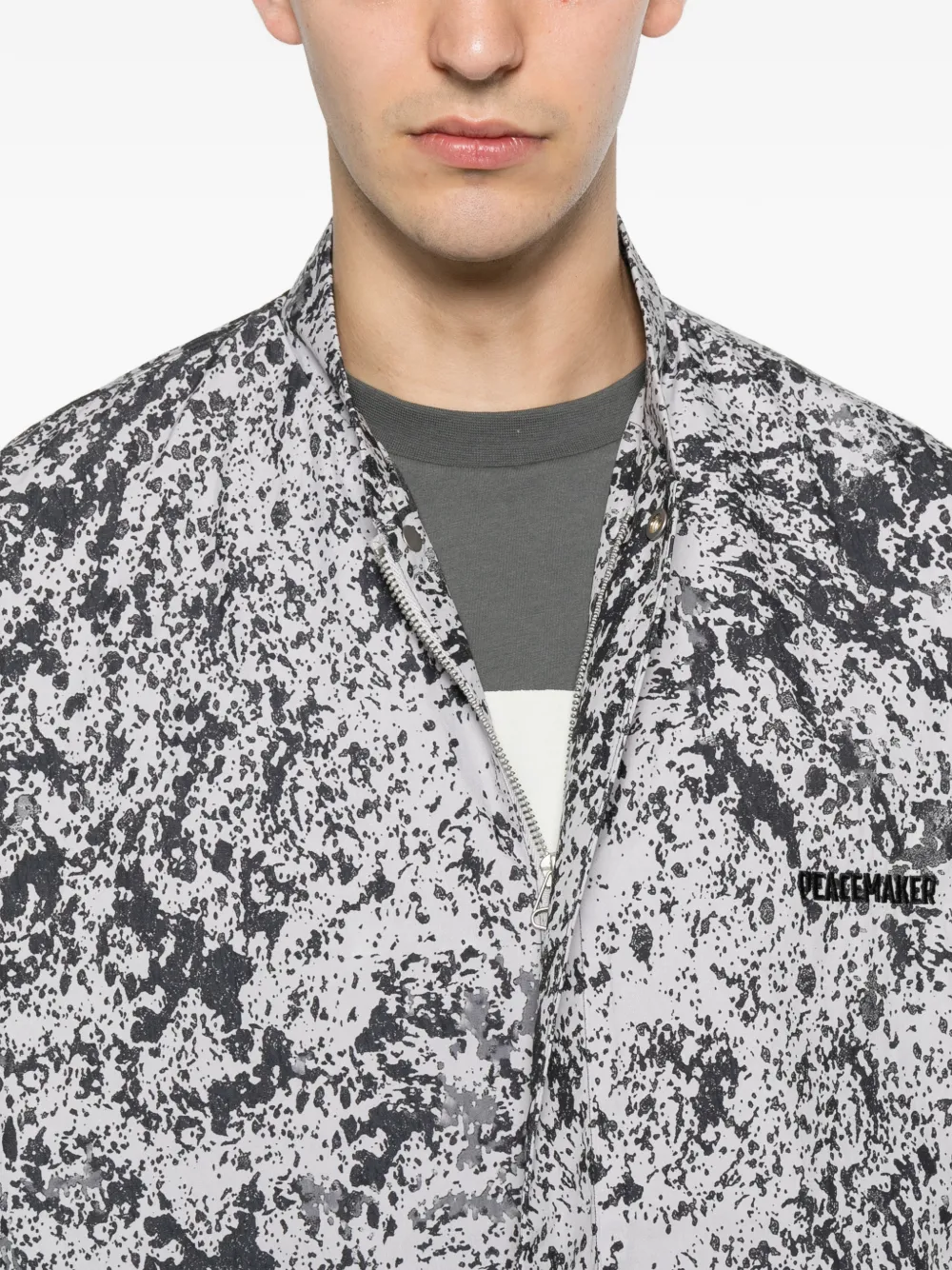 OAMC Peacemaker Tech shirtjack met verfspatten Grijs