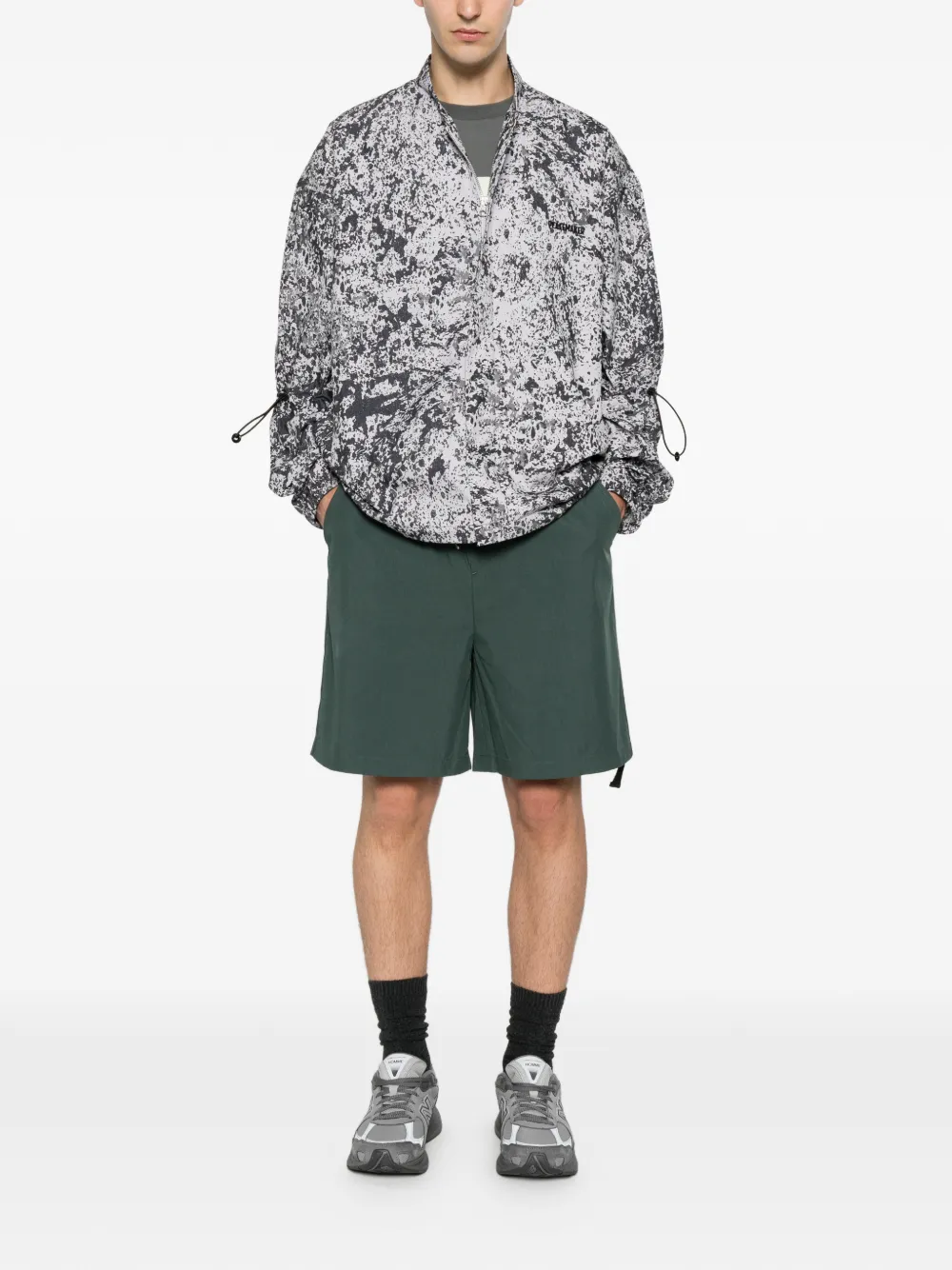 OAMC Peacemaker Tech shirtjack met verfspatten Grijs