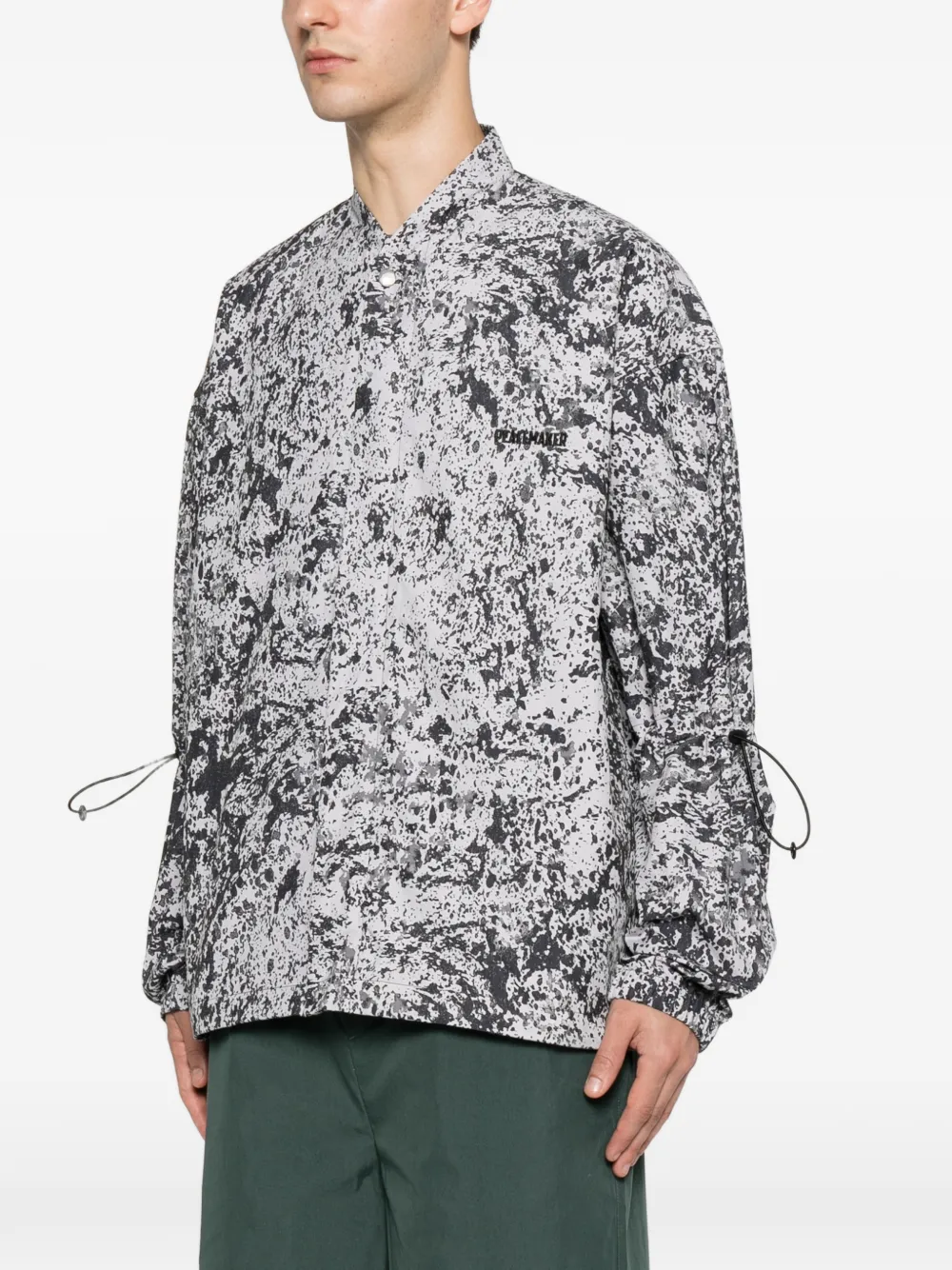 OAMC Peacemaker Tech shirtjack met verfspatten Grijs