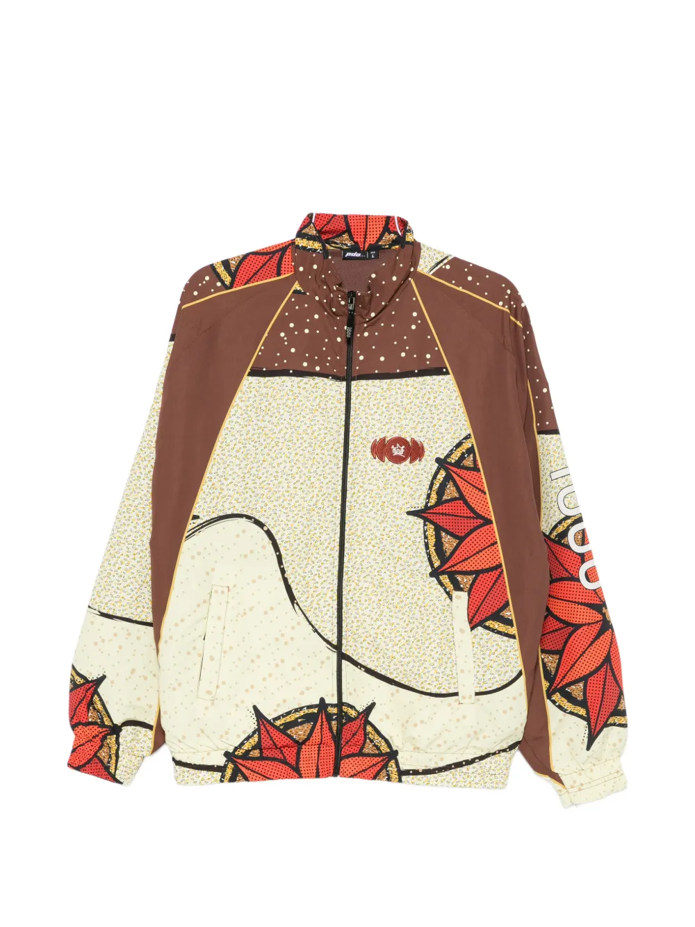 Pantofola D'oro x Thebe Magugu graphic-print high-neck jacket - Nude