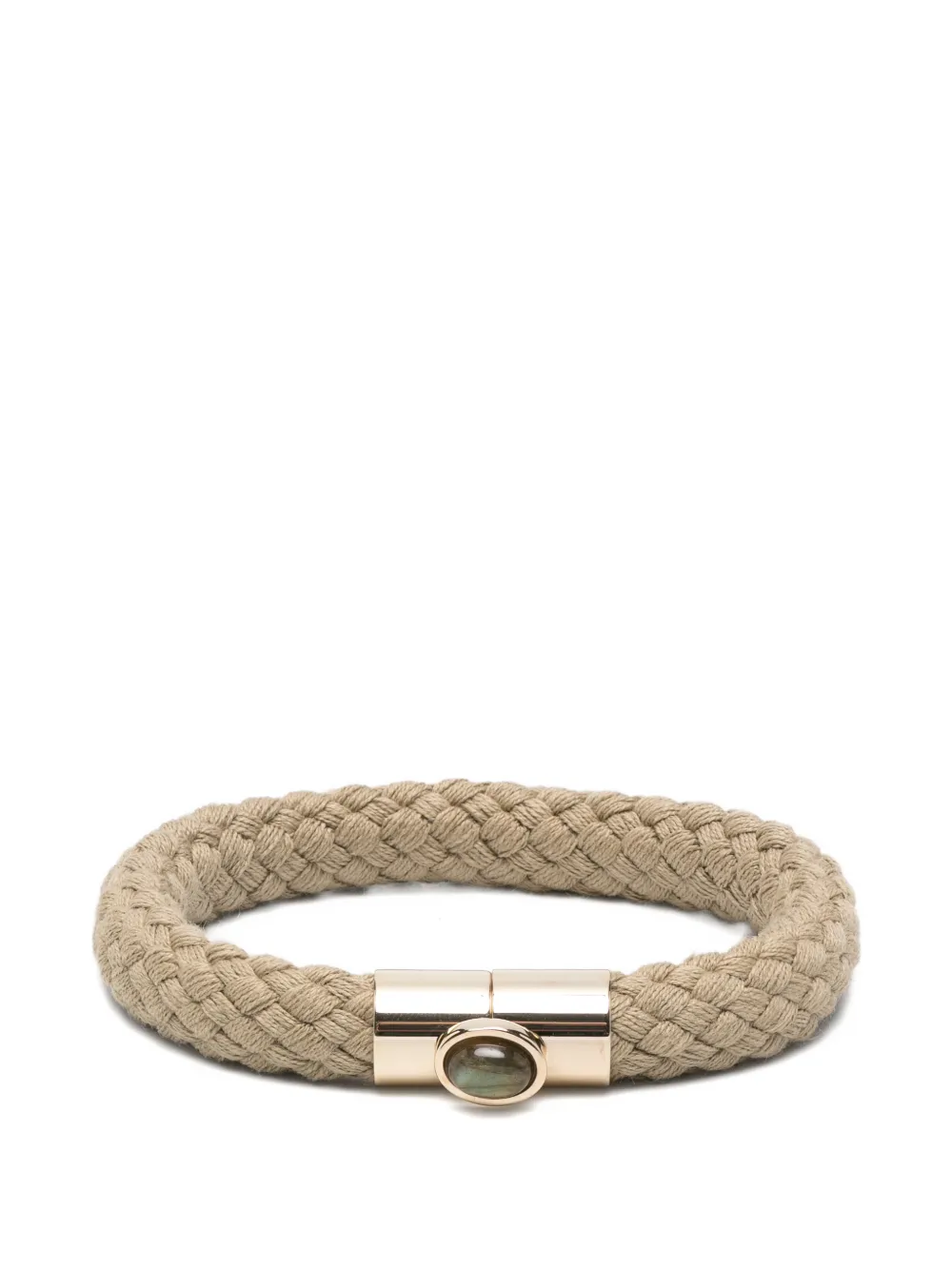 ISABEL MARANT Alma braided gemstone-embellished bracelet - Gold