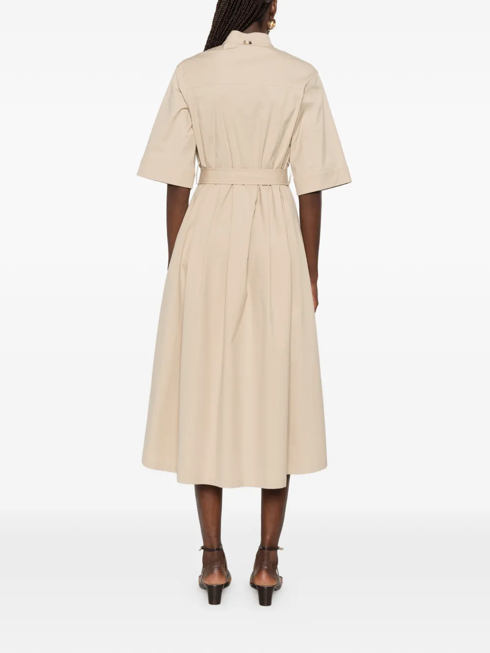 Fedeli Rossi midi-jurk met ceintuur Beige