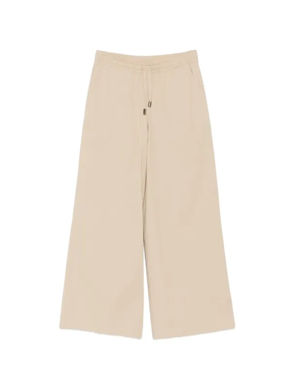 Fedeli Drawstring-waist Wide-leg Trousers in Neutrals