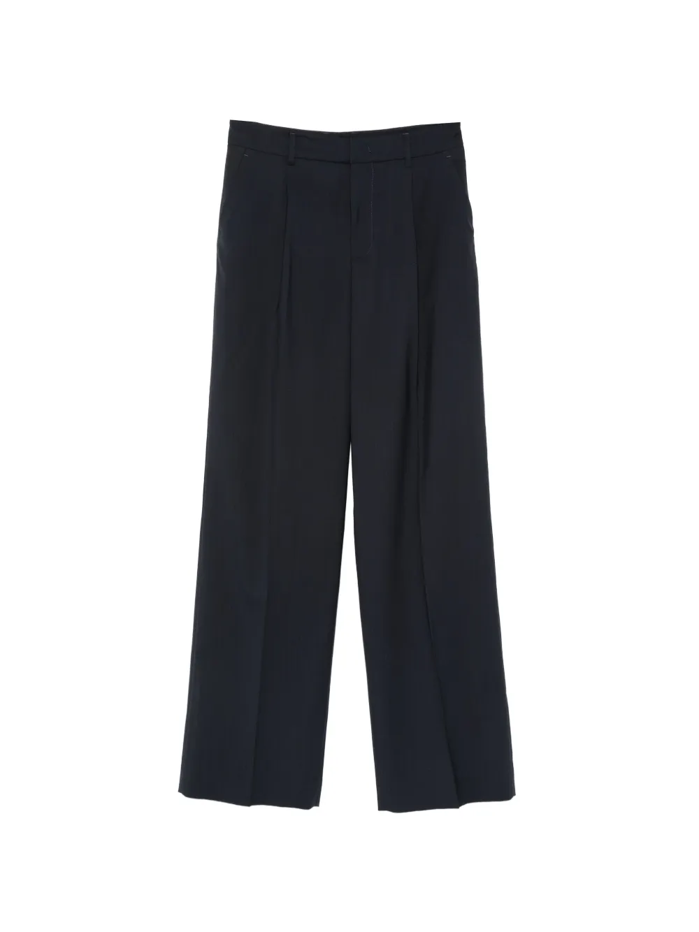 PT Torino Pantaloni a gamba ampia con pieghe - Blu