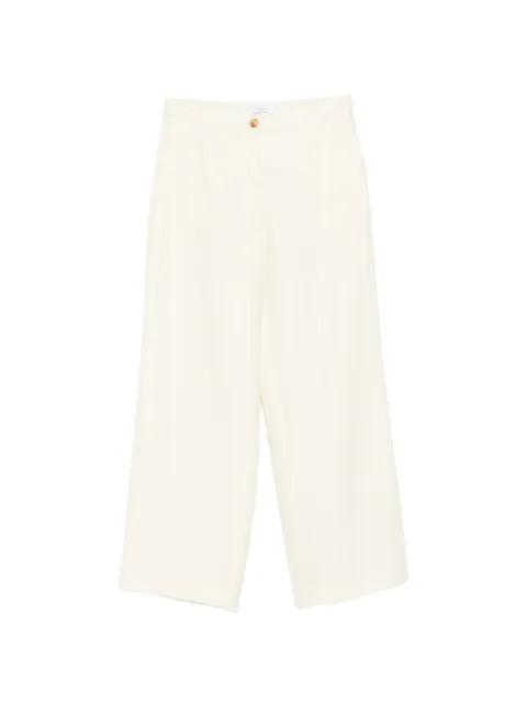 Barba elasticated-waist wide-leg trousers