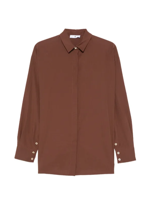 PT Torino Buttoned-cuff Shirt in Brown