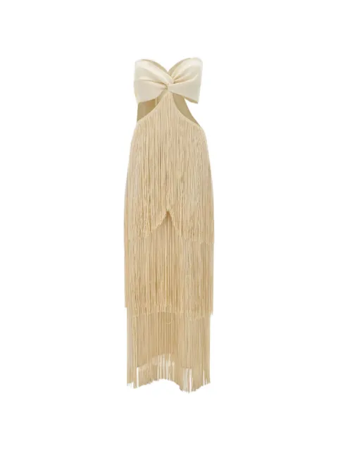 Bless Ambel fringe-detail maxi dress