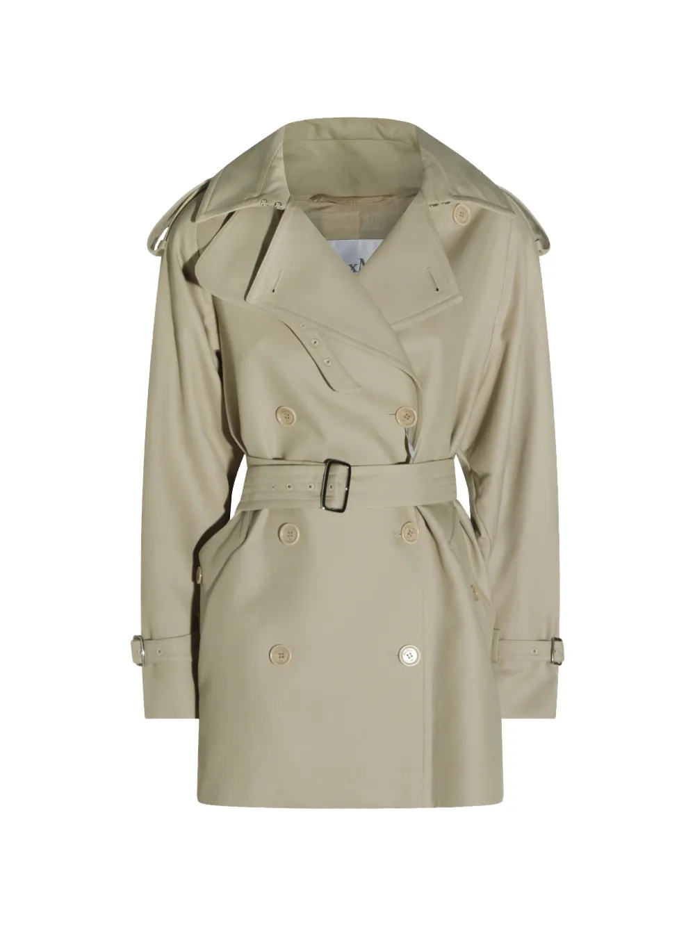 Max Mara double-breasted belted coat - Nude