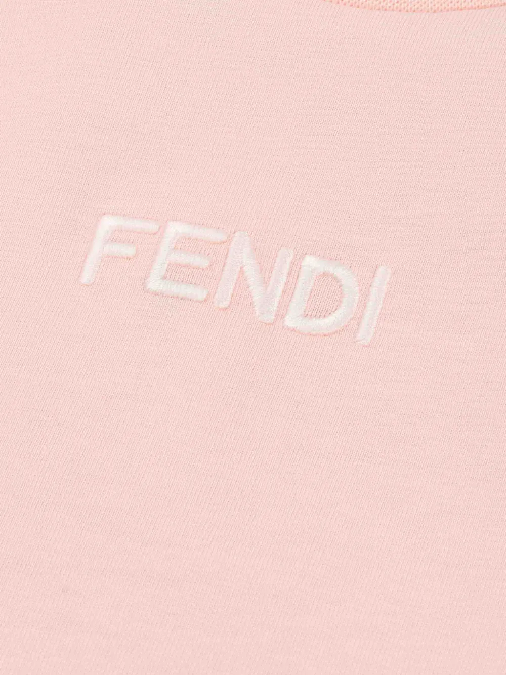 Fendi Kids T-shirt met logoprint Roze
