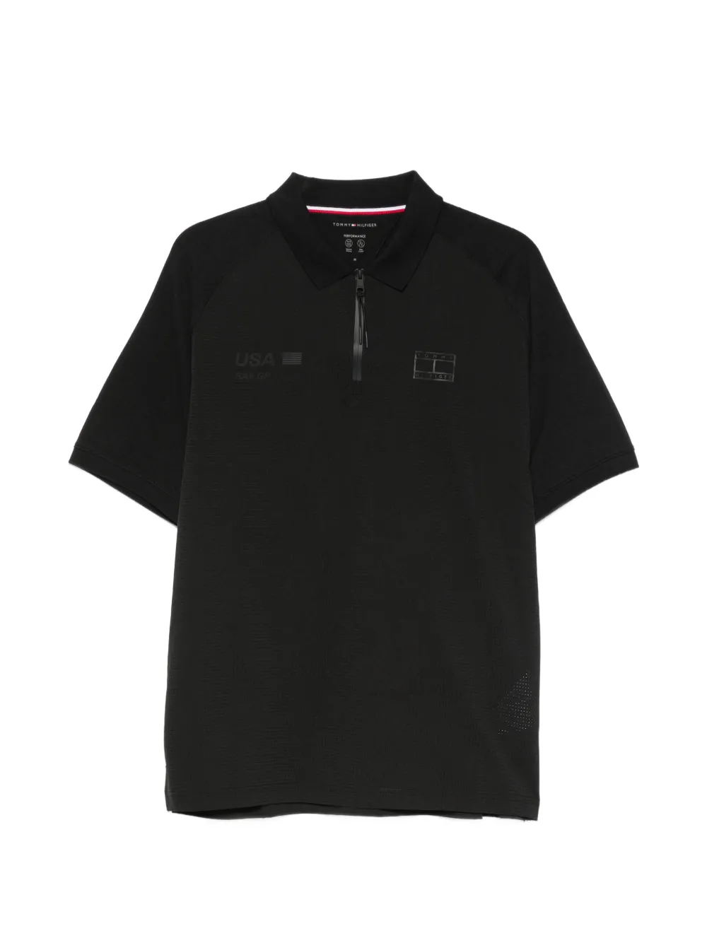 Tommy Hilfiger zip-fastening polo shirt - Nero