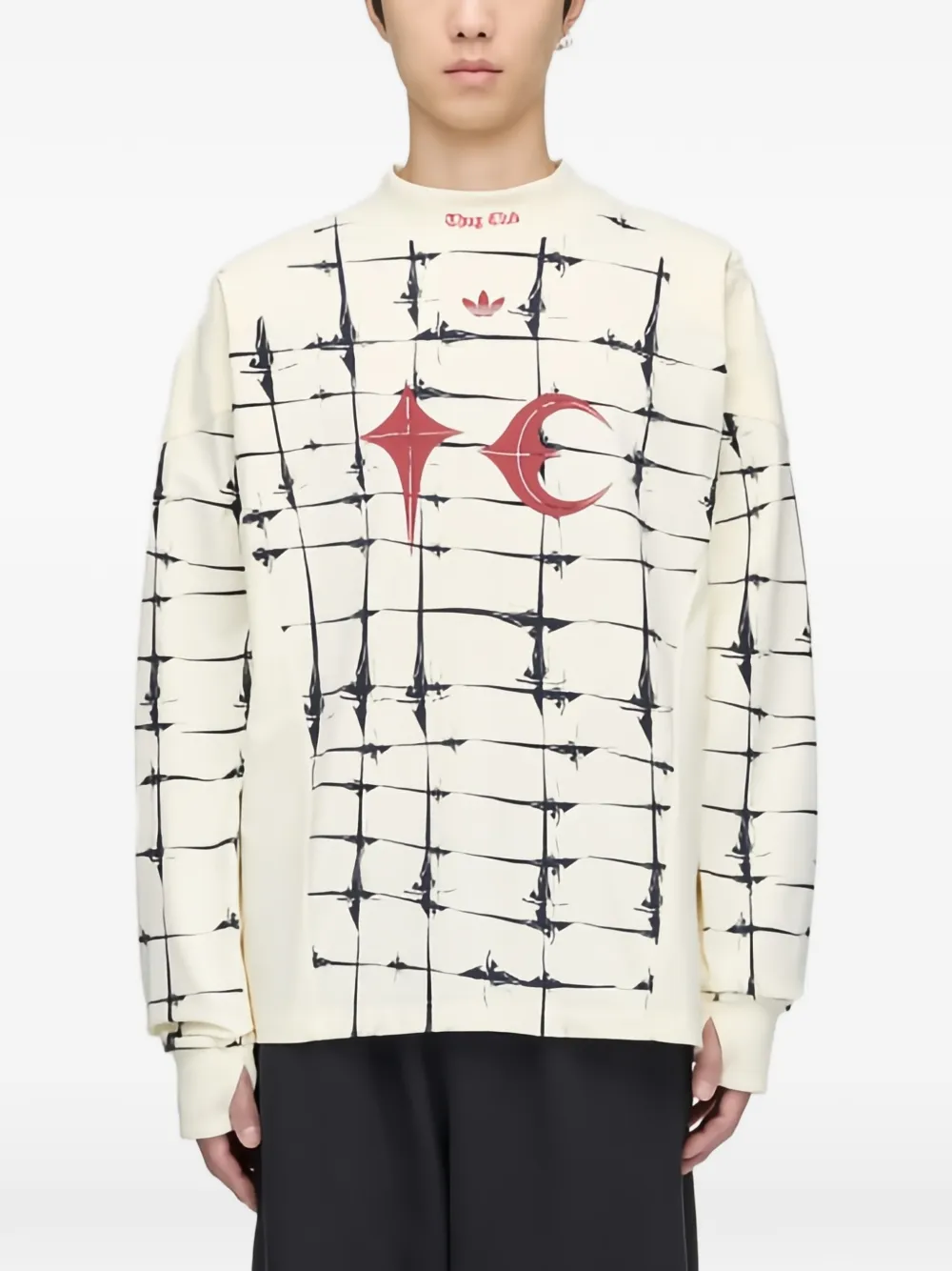 adidas x Thug Club T-shirt met lange mouwen Beige