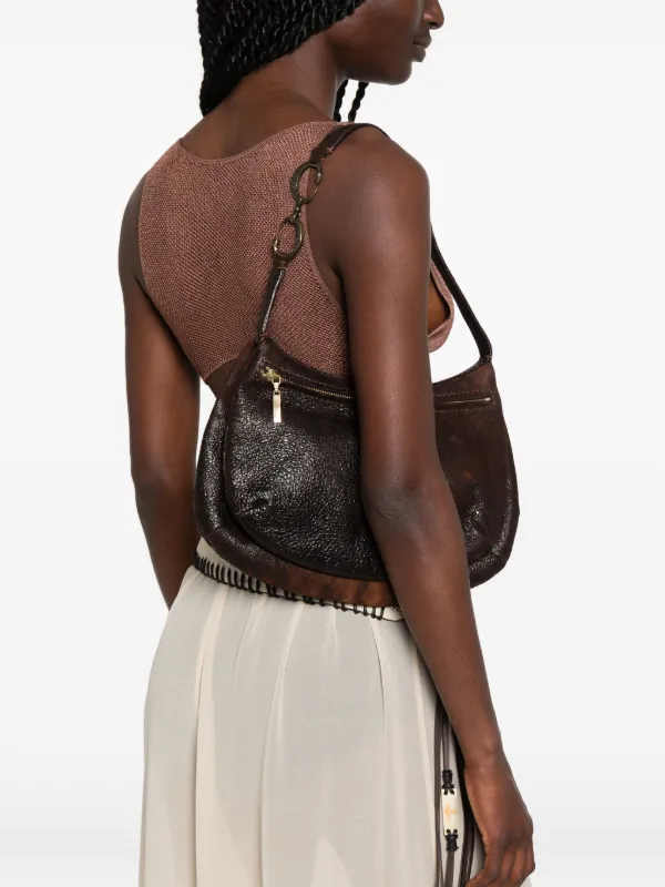 Roberto Cavalli Vintage 2000s pebble-effect Shoulder Bag | Brown