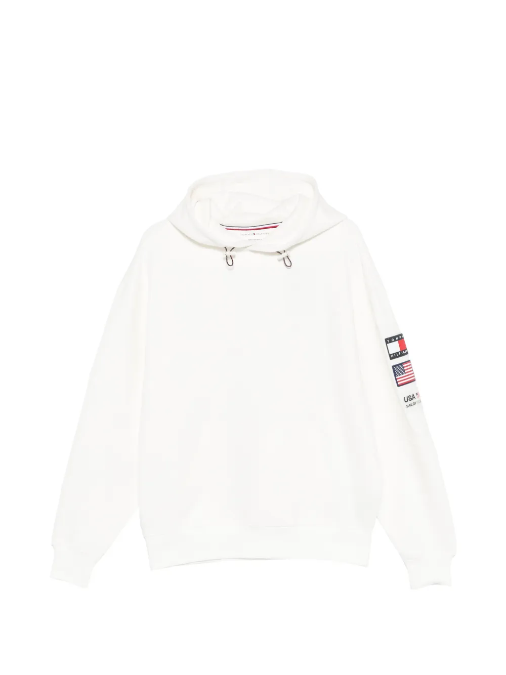 Tommy Hilfiger logo-patch hoodie - Bianco