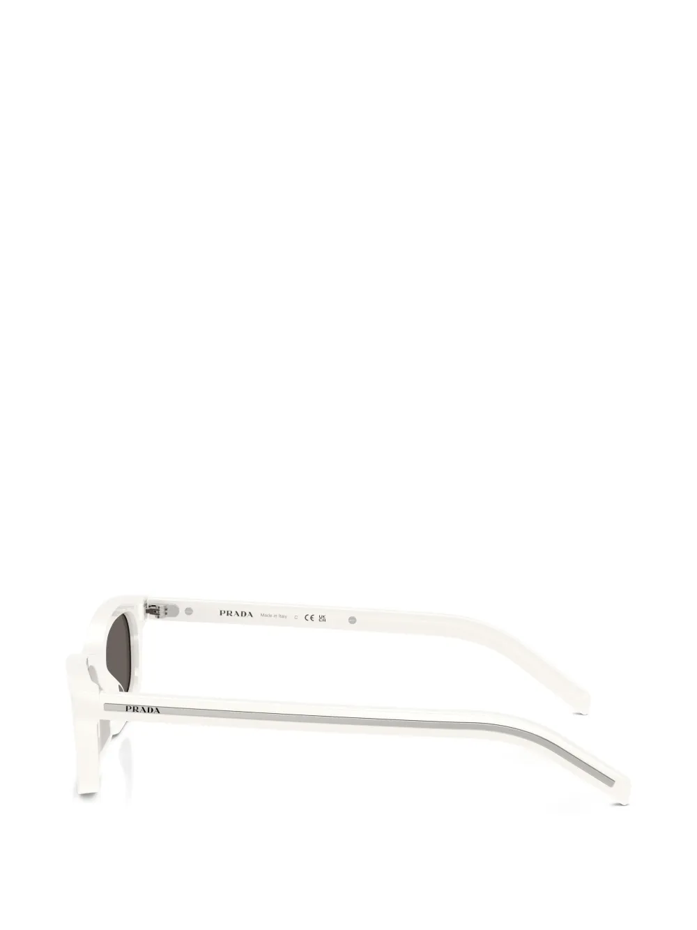 Prada Eyewear Zonnebril met rechthoekig montuur Wit