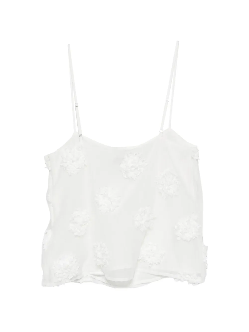  Herskind Top Frida Con Textura Floral - Blanco 