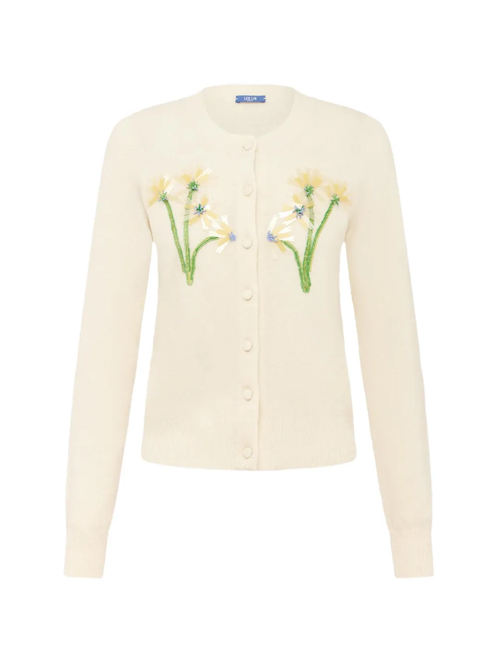 Leo Lin Claire sequin-detailed cardigan - Nude