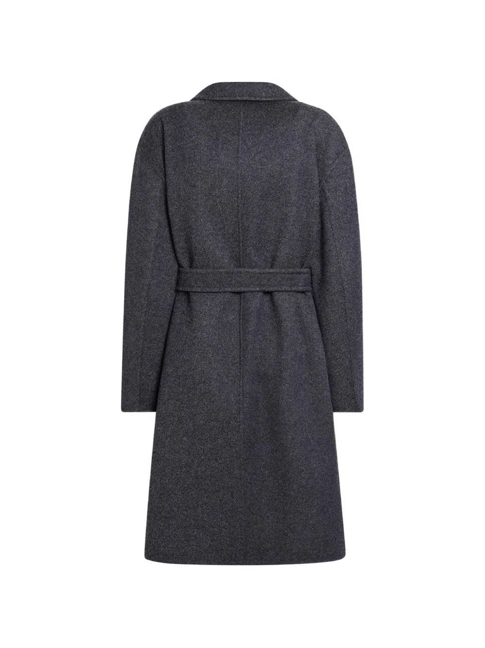 Max Mara Carniawo jas met ceintuur en dubbele rij knopen Grijs
