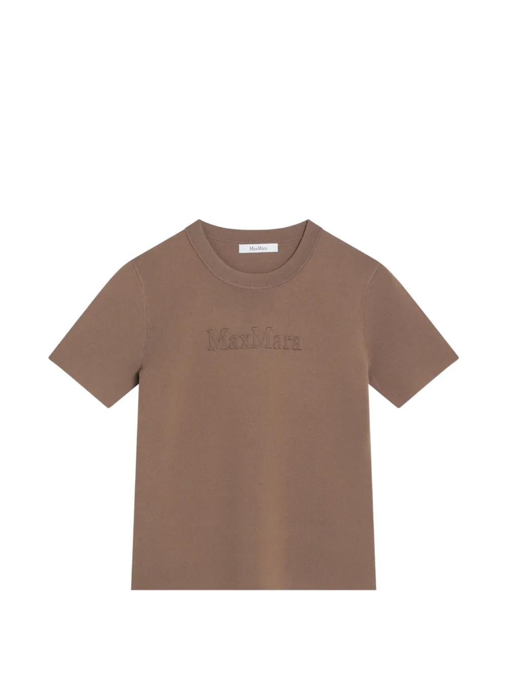 Max Mara logo-embroidered T-shirt - Marrone