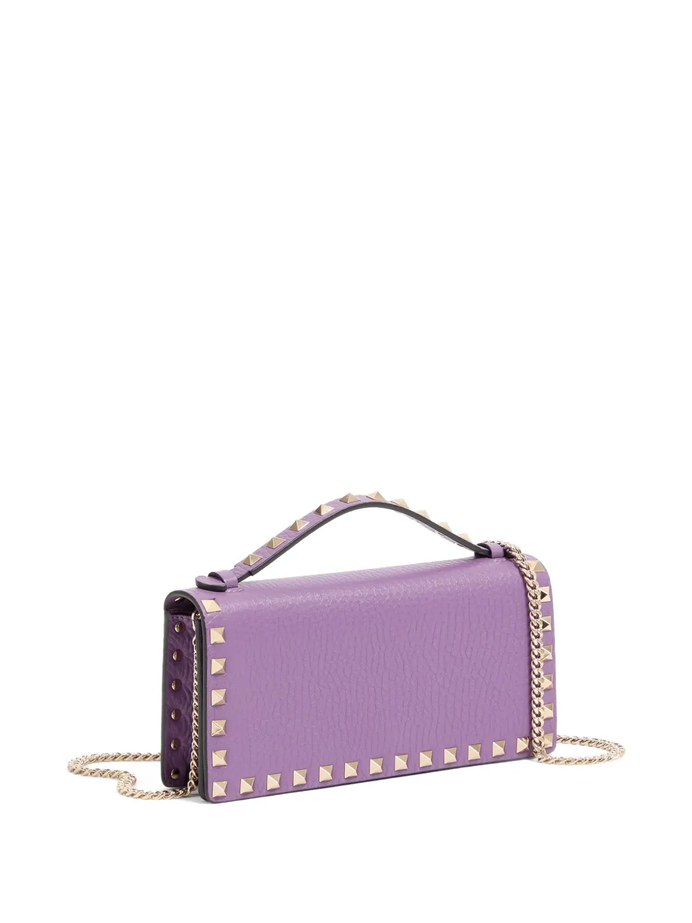 Valentino Garavani Rockstud leren clutch Paars