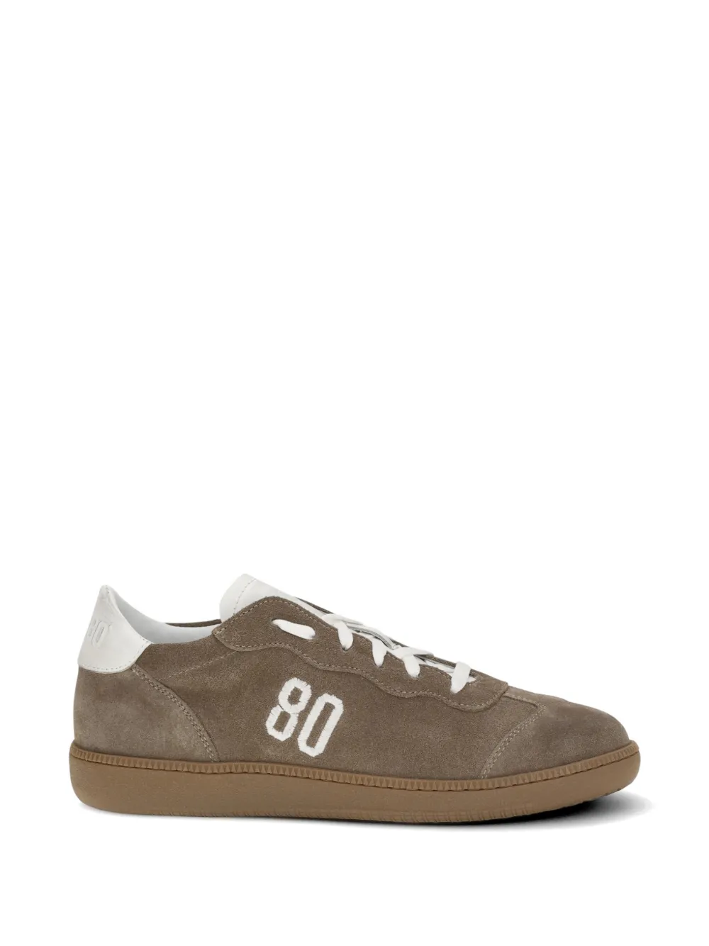 BE980 Harvard 1 logo-embroidered suede sneakers - Marrone