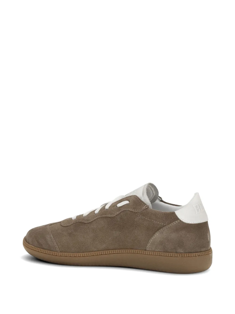 BE980 Harvard 1 suède sneakers met geborduurd logo Bruin