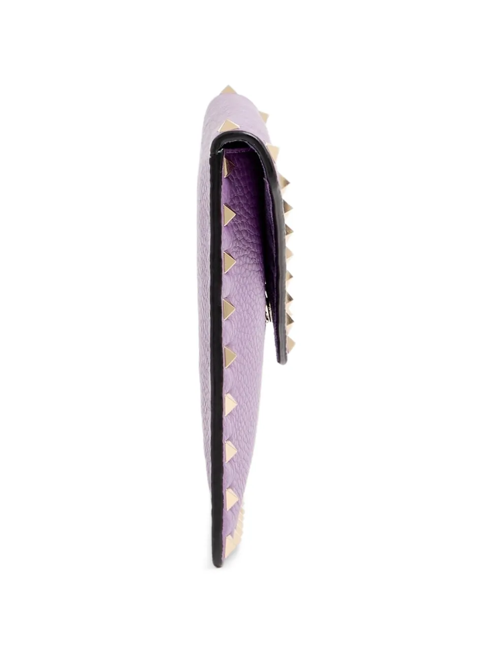 Valentino Garavani Rockstud leren clutch met textuur Paars