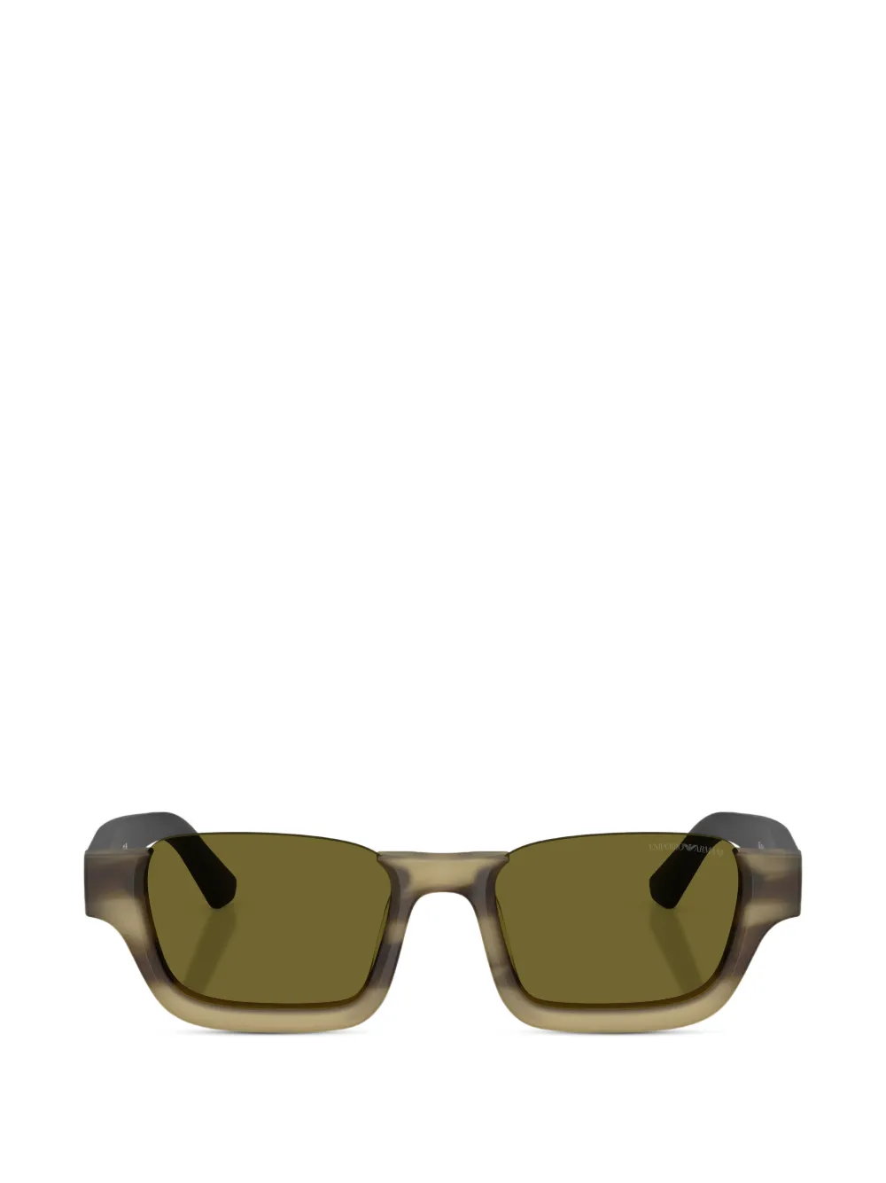 Emporio Armani rectangle-frame sunglasses - Braun